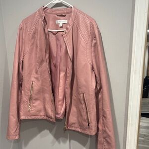 New York & Company Blush Leather Jacket